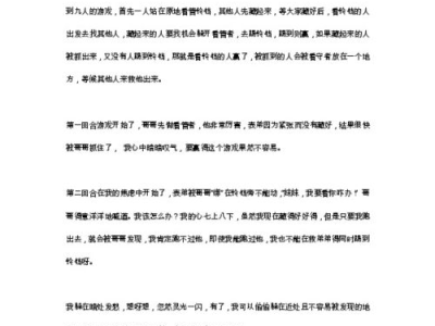 记一次游戏作文,记一次难忘的游戏之旅